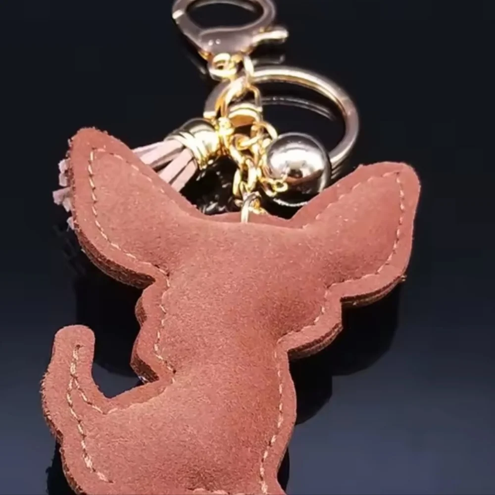 Chihuahua Rhinestone Keychain - Picture 2 of 4